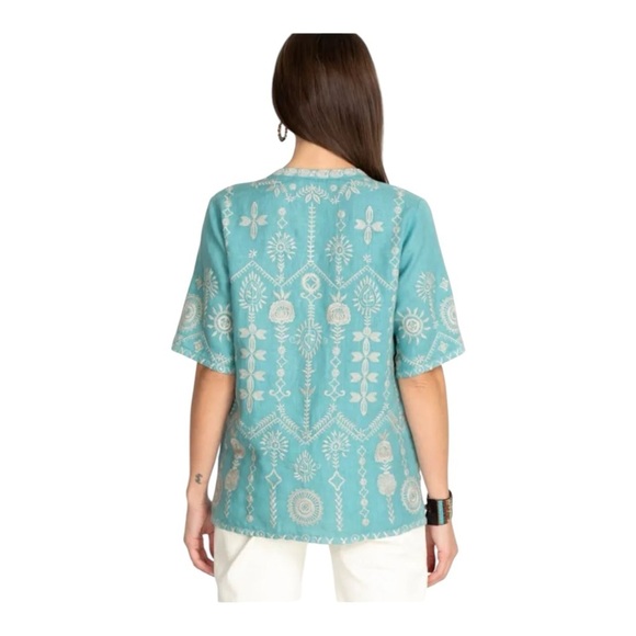 Johnny Was Makana Easy V Neck Blouse - Picture 5 of 8